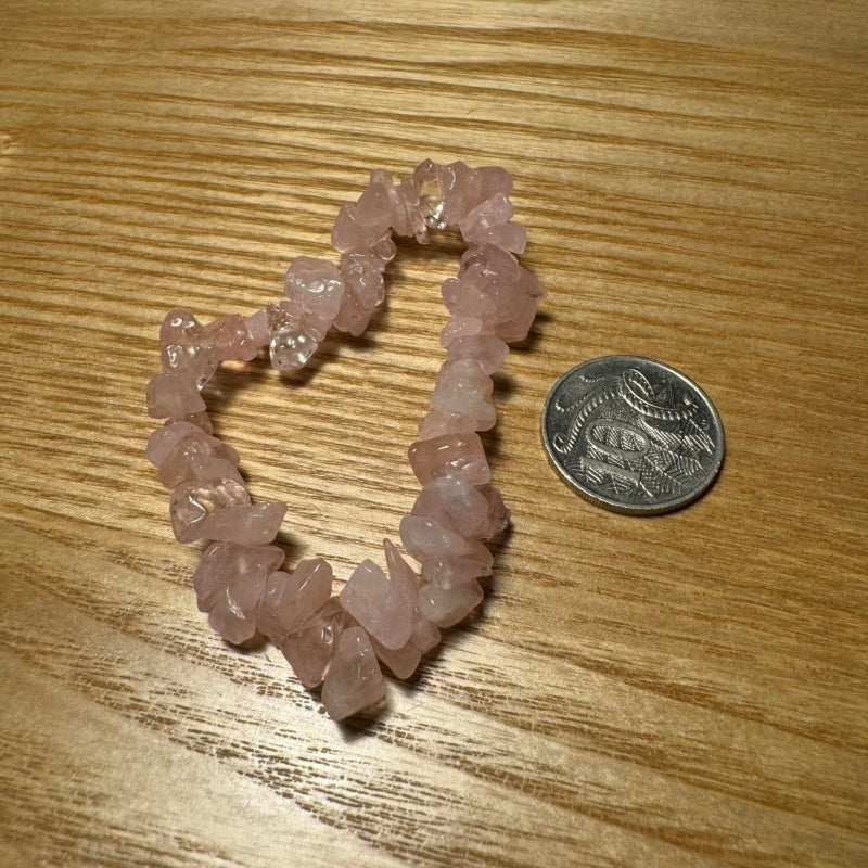 Rose Quartz Chipped Bracelet