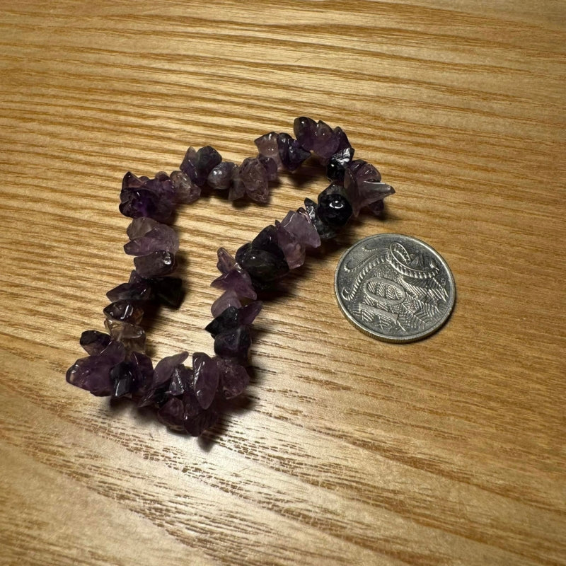 Amethyst Chipped Bracelet