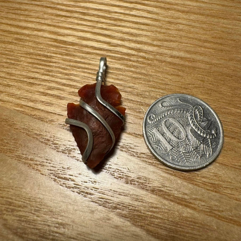 Carnelian Arrow Pendant