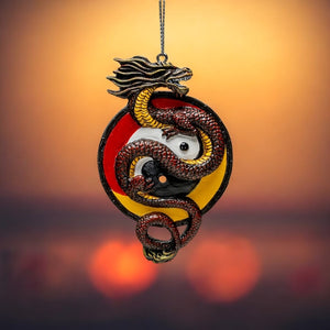 Yin Yang Guardian Dragon Ornament by Anne Stokes