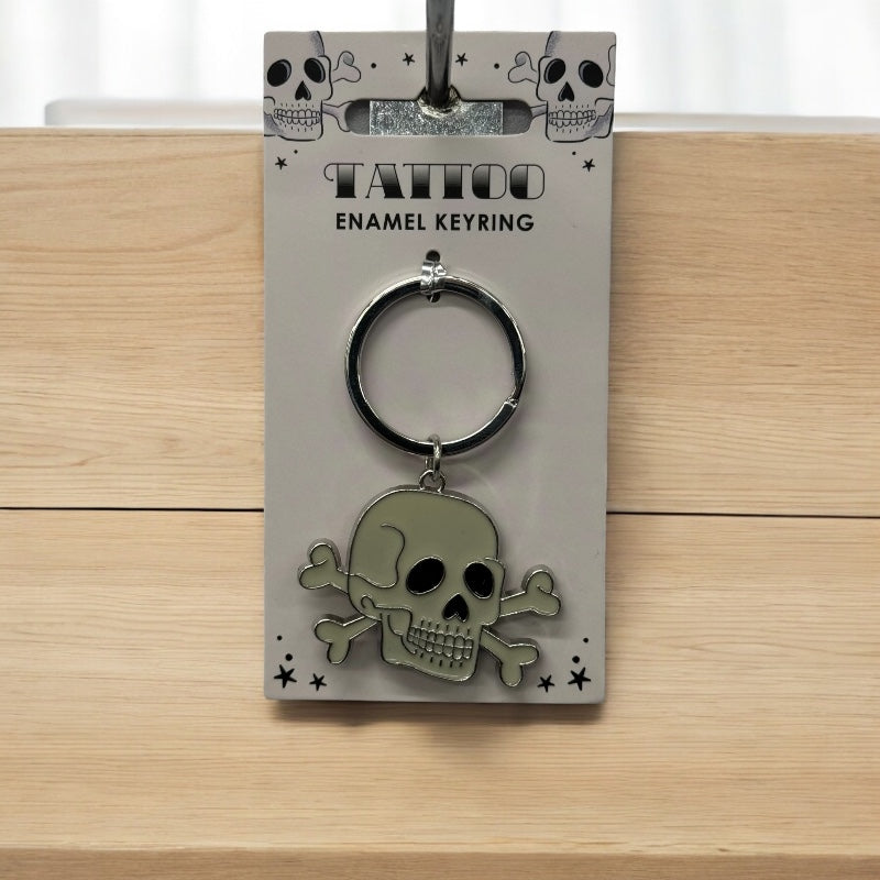 Skull & Cross Bones Enamel Key Ring