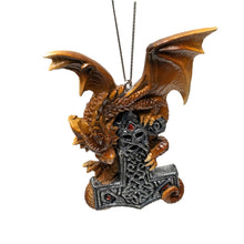 Mjolnir Guardian Dragon Ornament by Anne Stokes - PREORDER