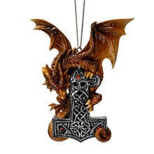 Mjolnir Guardian Dragon Ornament by Anne Stokes - PREORDER