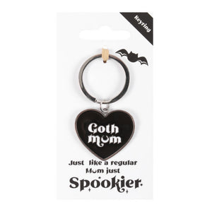 Goth Mum Black Heart Mother's Day Keyring