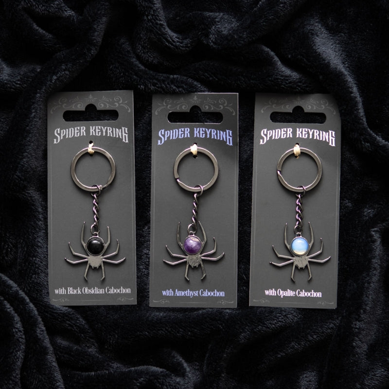 Gothic Crystal Spider Keyrings